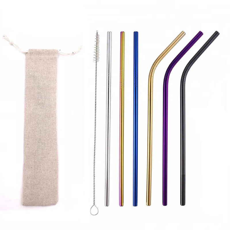 266mm Wholesale Eco-Friendly Food grade Reusable 18/8 304 Stainless Steel Drinking Water straw, Black/sliver/rainbow/blue/purple
266mm Wholesale Eco-Friendly Food grade Reusable 18/8 304 Stainless Steel Drinking Water straw, Black/sliver/rainbow/blue/purple