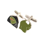 Wholesale nickel plating cartoon frog custom cufflinks