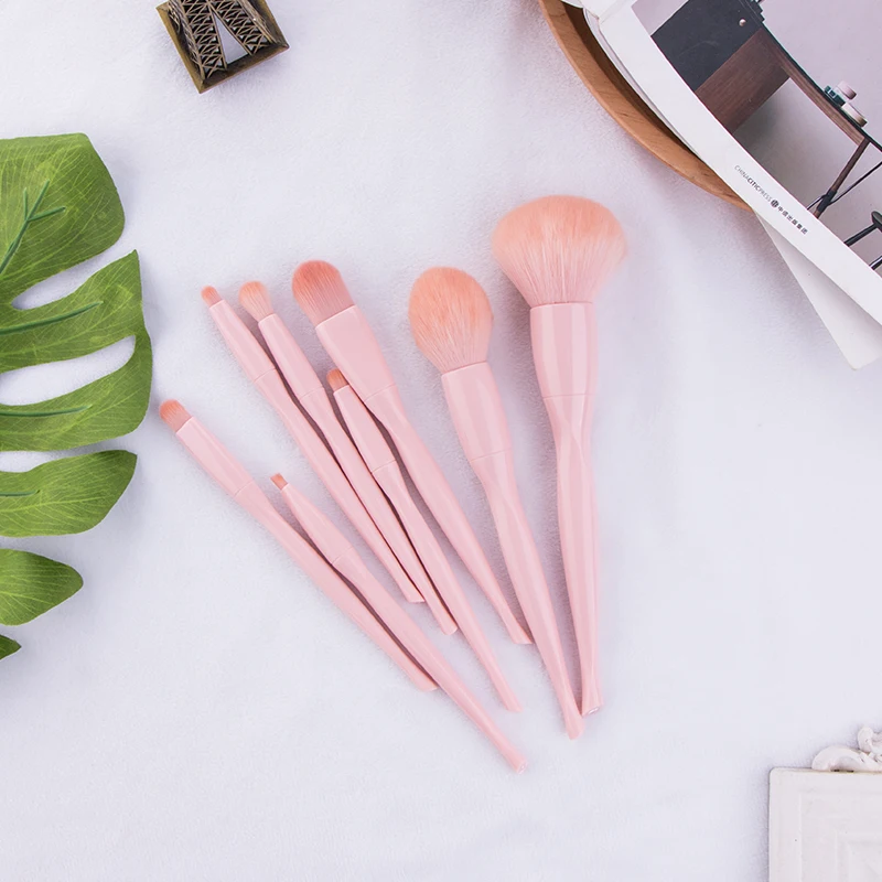 8PCS Custom Logo Items Vegan Synthetic Hair Plastic Makeup Equipment Pink Lip Eye Brow Face Brush Sets For Girl
8PCS Custom Logo Items Vegan Synthetic Hair Plastic Makeup Equipment Pink Lip Eye Brow Face Brush Sets For Girl