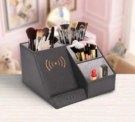 10W 3.0 Fast Wireless Charger Desk Cosmetic Storage Bin Makeup Organizer Box, Black,blue,pink
10W 3.0 Fast Wireless Charger Desk Cosmetic Storage Bin Makeup Organizer Box, Black,blue,pink