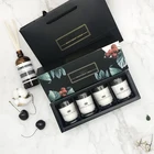 Custom Luxury Gift Set Natural Soy Wax Glass Jar Scented Candle