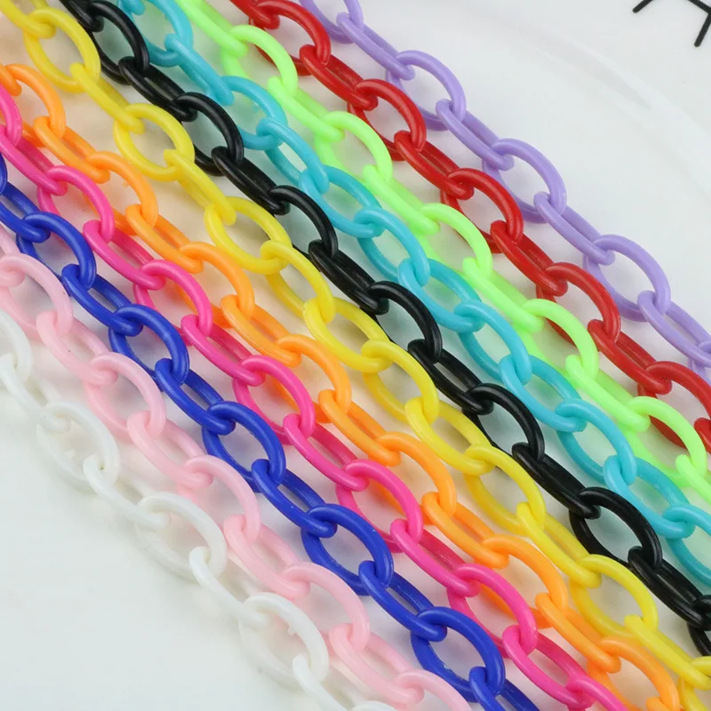 8*13mm Solid Color Acrylic Plastic Closed Oval Chain For Diy Ornament Handmade Material
8*13mm Solid Color Acrylic Plastic Closed Oval Chain For Diy Ornament Handmade Material