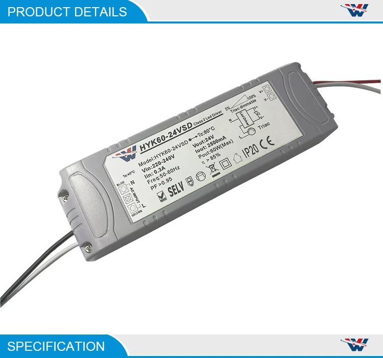 ip20 60w 12v 5a constant voltage triac 0-10v