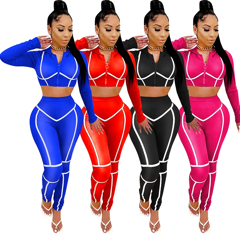 Hot Sale 2021 Long Sleeve Tight Zip Crop Top And Pants Women Jogging Tracksuit Set, Picture shows
Hot Sale 2021 Long Sleeve Tight Zip Crop Top And Pants Women Jogging Tracksuit Set, Picture shows