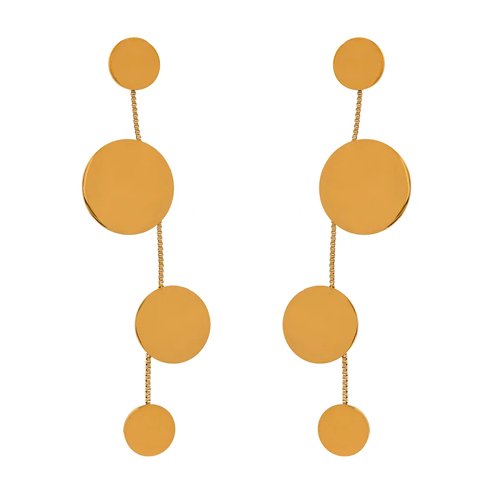 JINYOU 072 Stainless Steel Round Chain Drop Dangle Long Earrings Temperament Fashion Metal Waterproof Charm Jewelry 2023
JINYOU 072 Stainless Steel Round Chain Drop Dangle Long Earrings Temperament Fashion Metal Waterproof Charm Jewelry 2023