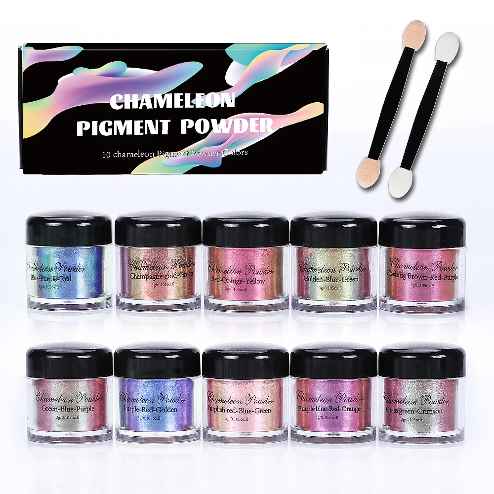 10color Chameleon Powder 3g/jar Upgrade Color Shift Mica Powder for Epoxy Resin Pearl Pigment Powder for PaintingCandle Making
10color Chameleon Powder 3g/jar Upgrade Color Shift Mica Powder for Epoxy Resin Pearl Pigment Powder for PaintingCandle Making