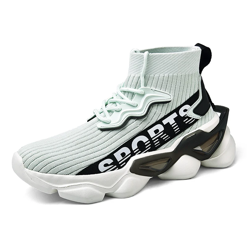 Breathable soft fly knit mens brand sports high top sneakers for men socks, Optional
Breathable soft fly knit mens brand sports high top sneakers for men socks, Optional
