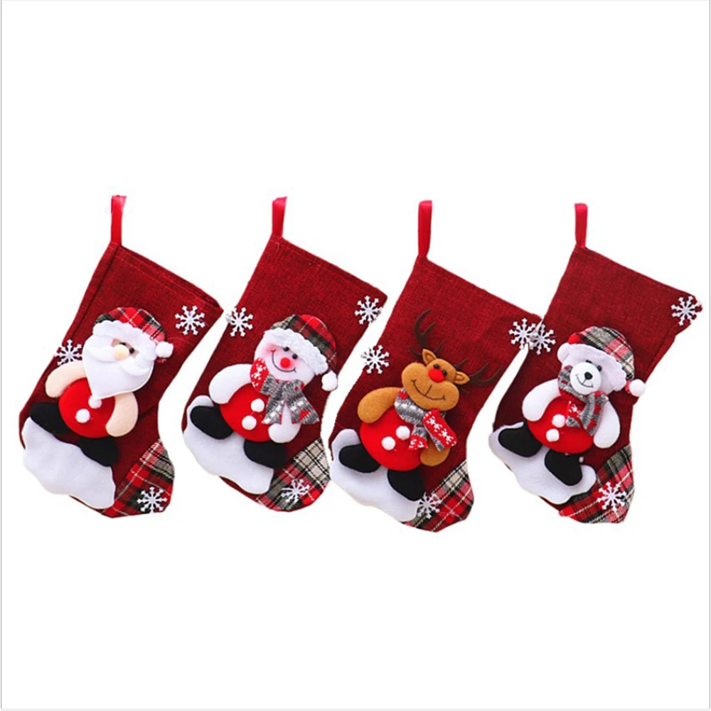 Newbility santa claus deer polar bear red linen christmas socks gift bag indoor decoration 2021
Newbility santa claus deer polar bear red linen christmas socks gift bag indoor decoration 2021