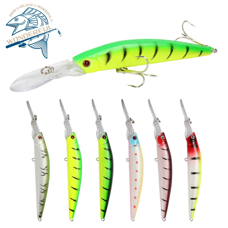145mm 15.6g Artificial 3D Eyes Lifilike Body Hook Biglip Jig Deep Diver Hard Fishing Minnow Bait
145mm 15.6g Artificial 3D Eyes Lifilike Body Hook Biglip Jig Deep Diver Hard Fishing Minnow Bait