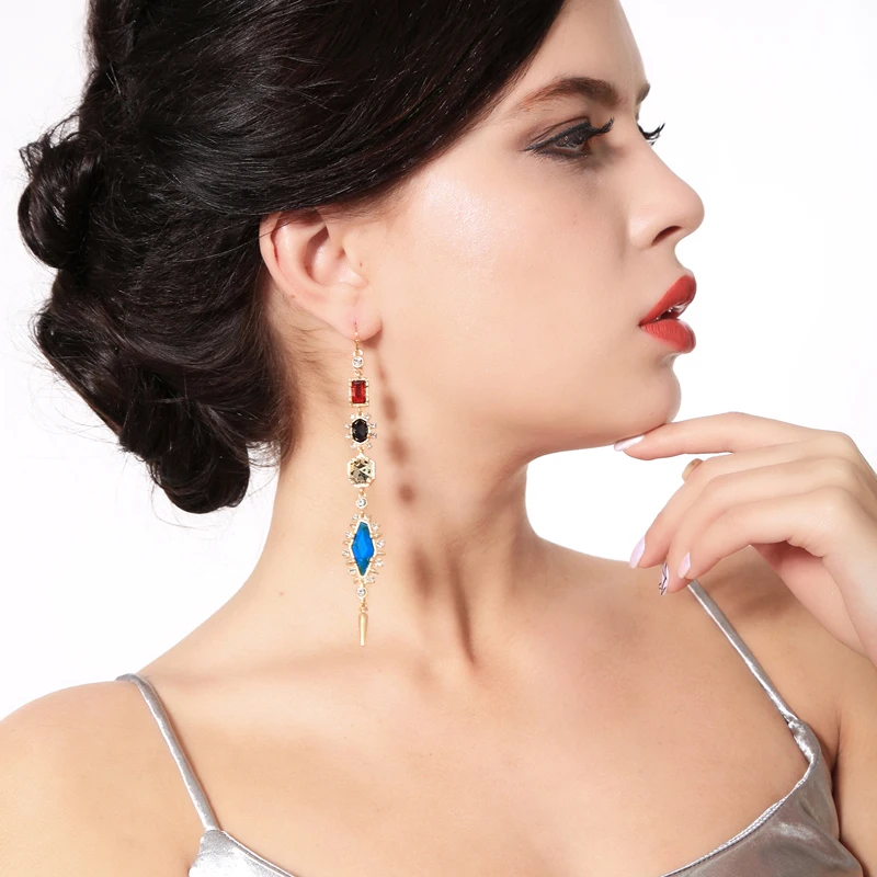 ed00688c Long Chain Noble Earring Vintage Irregular Stone Drop Earrings Geometric Tribal Jewelry, Gold
ed00688c Long Chain Noble Earring Vintage Irregular Stone Drop Earrings Geometric Tribal Jewelry, Gold