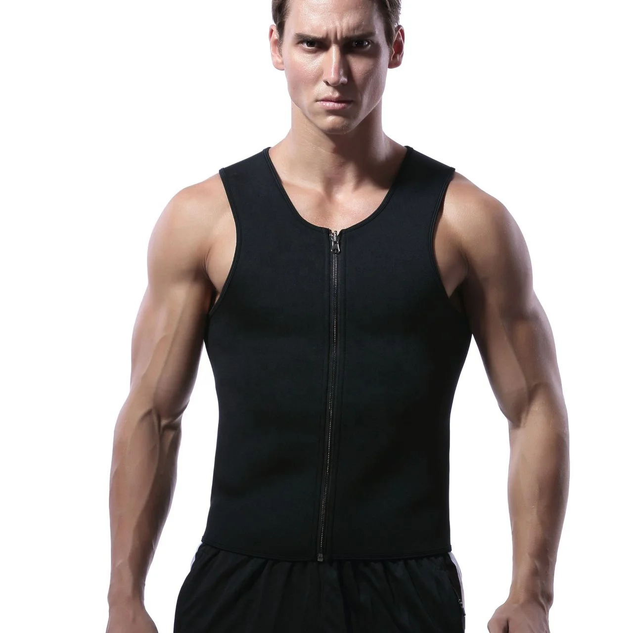 Men Plus Size XS-3XL Black Workout Sauna Sweat Weight loss Neoprene Waist Trainer Vest Corset Body Shaper with Zipper
Men Plus Size XS-3XL Black Workout Sauna Sweat Weight loss Neoprene Waist Trainer Vest Corset Body Shaper with Zipper