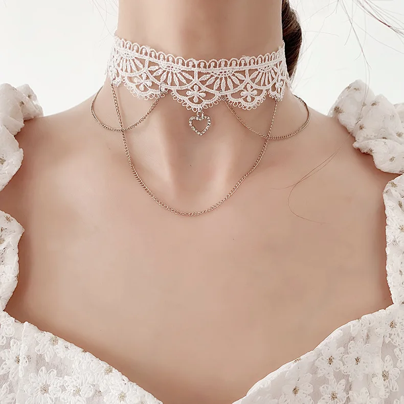 JUHU Lace Love Retro Necklace 2021 New Girl Clavicle Chain Collar Niche Design Neck Chain
JUHU Lace Love Retro Necklace 2021 New Girl Clavicle Chain Collar Niche Design Neck Chain