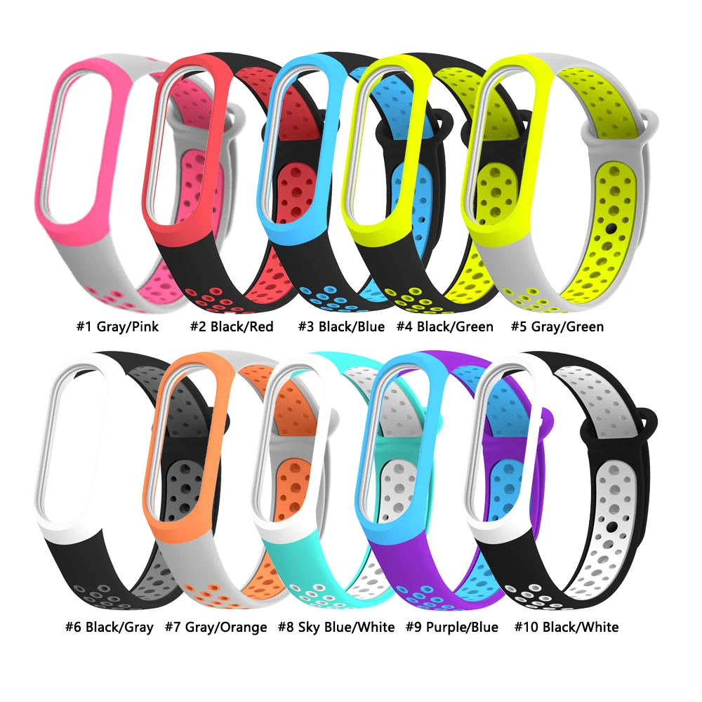 For Xiaomi 5 4 3 Strap, Cheap Double Color Sport Silicone Smart Watch Mi Band 5 Wrist Strap/, 9 colors
For Xiaomi 5 4 3 Strap, Cheap Double Color Sport Silicone Smart Watch Mi Band 5 Wrist Strap/, 9 colors