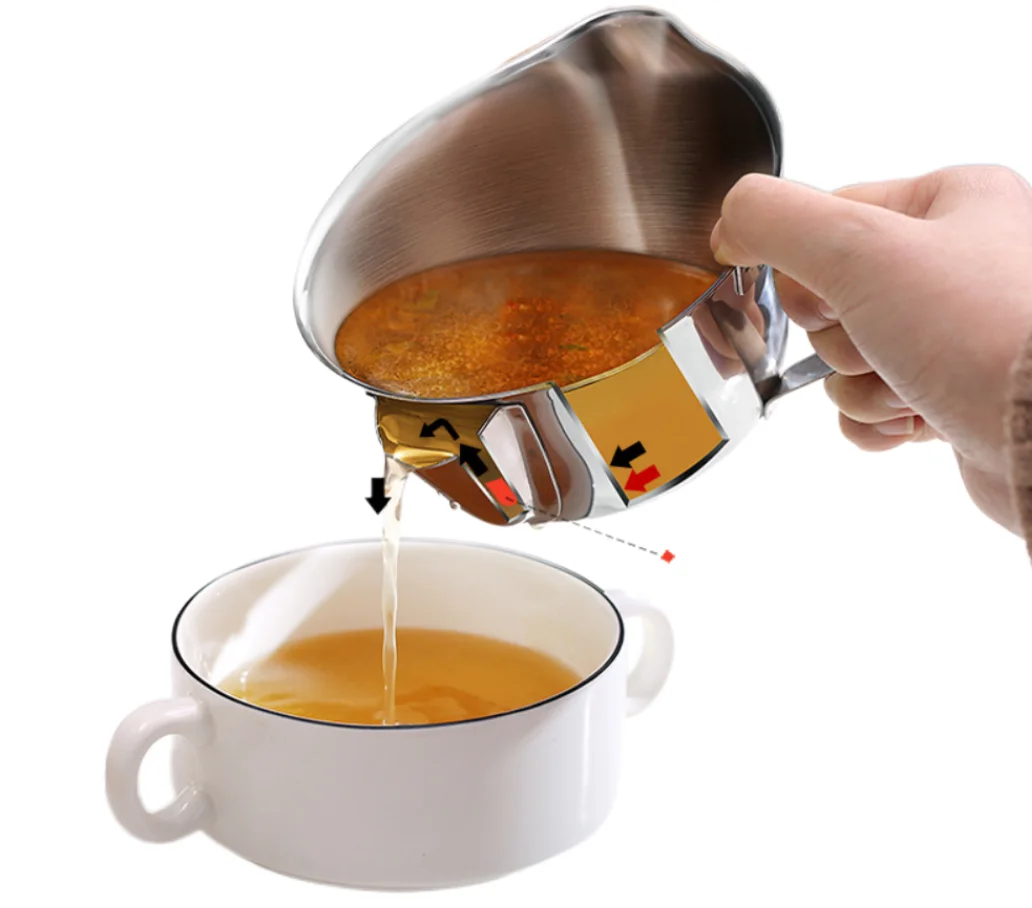 BB055 Kitchen Tools Multifunction 304 Stainless Steel Oil Trap Oil Filter Pot Kitchen Soup Oil Separator
BB055 Kitchen Tools Multifunction 304 Stainless Steel Oil Trap Oil Filter Pot Kitchen Soup Oil Separator