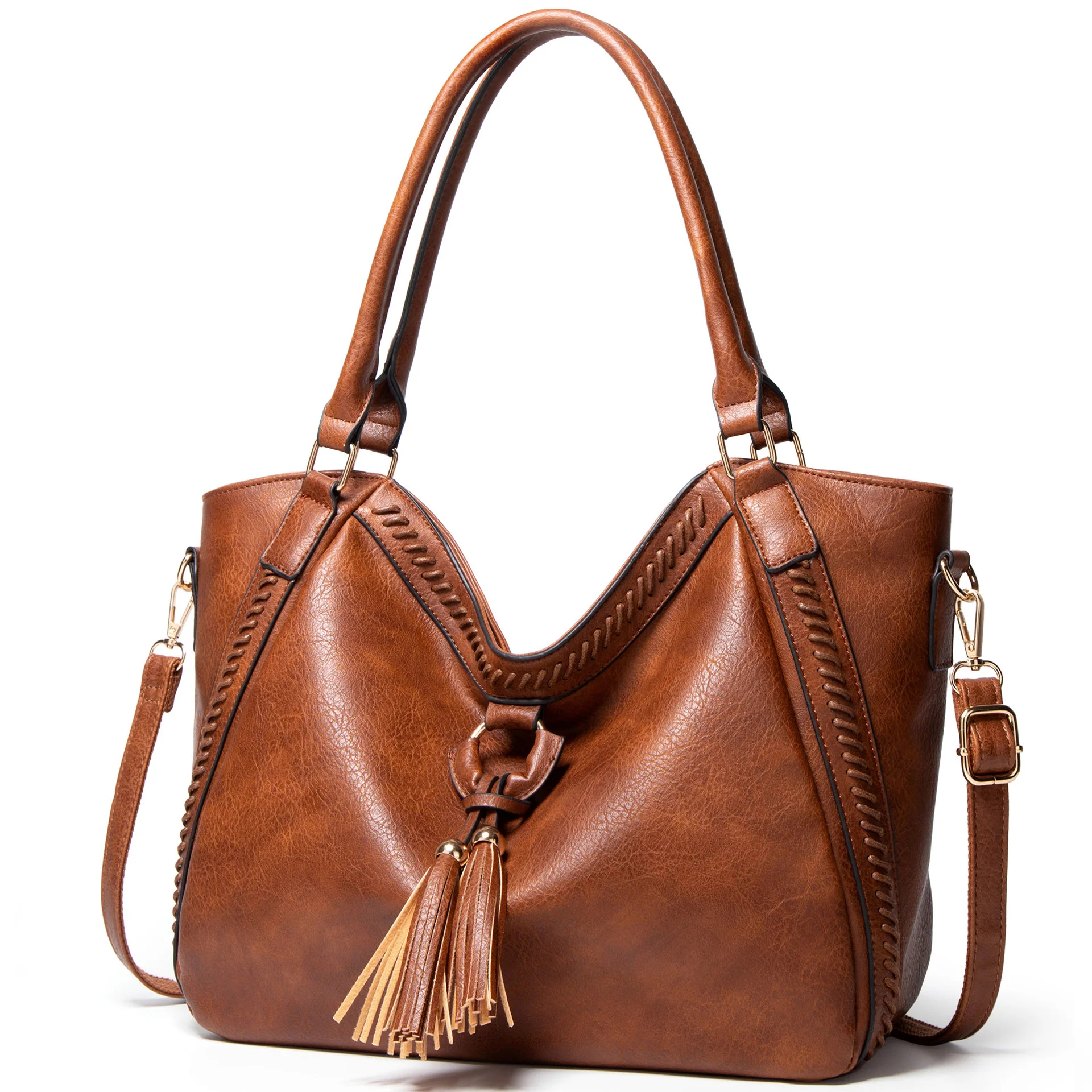Luxury vintage tassel solid color pu leather shoudler crossbody tote bag bucket hand bags ladies handbags, 3colors
Luxury vintage tassel solid color pu leather shoudler crossbody tote bag bucket hand bags ladies handbags, 3colors