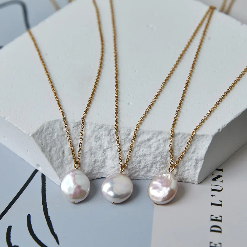 Exquisite Jewelry Stainless Steel Irregular Pearl Necklace Simple Baroque Freshwater Pearl Bead Necklace
Exquisite Jewelry Stainless Steel Irregular Pearl Necklace Simple Baroque Freshwater Pearl Bead Necklace