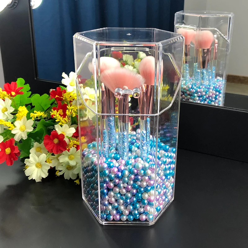 New Makeup Brush Holder Transparent Acrylic Organizer with Dustproof Cover Cosmetic Brush Storage Box
New Makeup Brush Holder Transparent Acrylic Organizer with Dustproof Cover Cosmetic Brush Storage Box