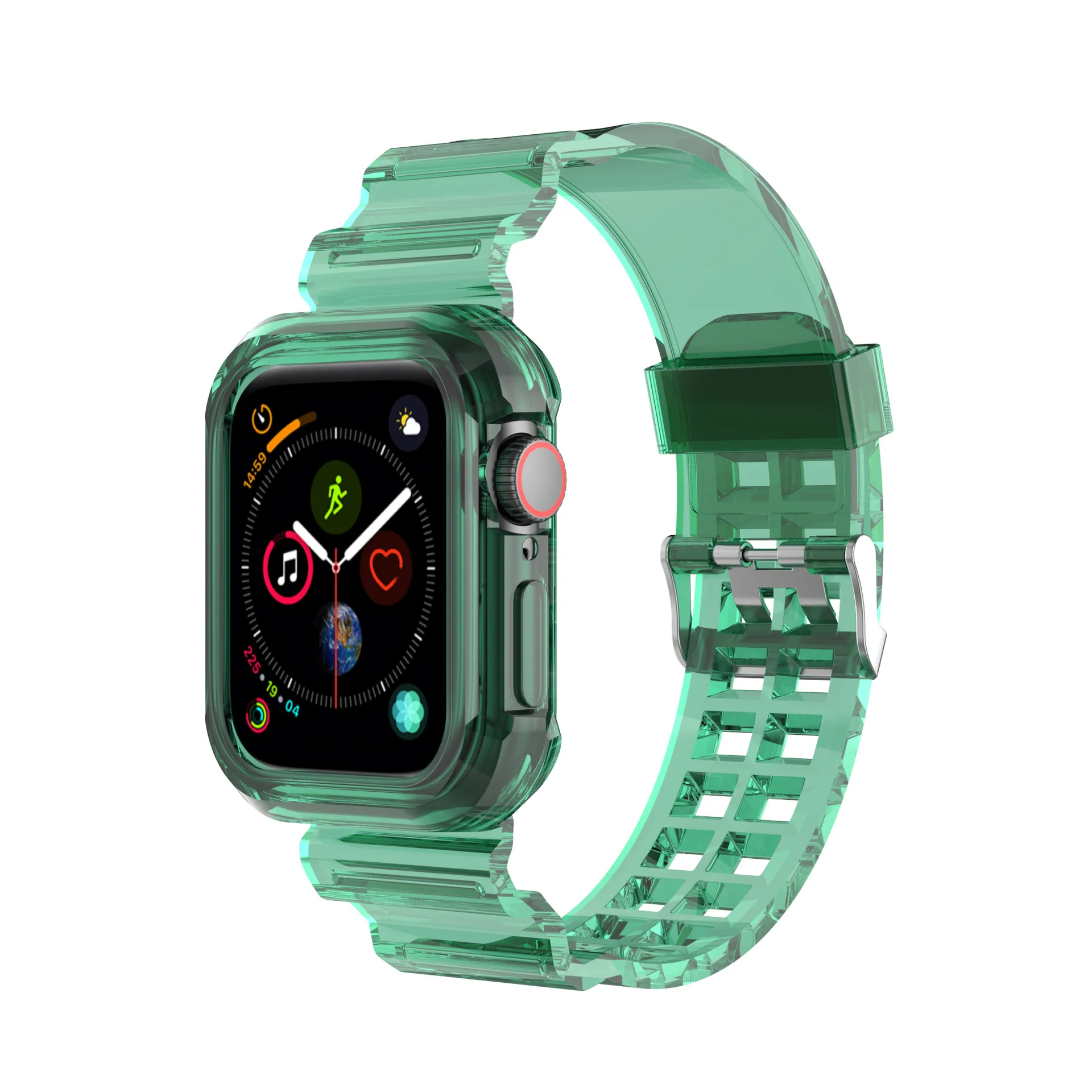 Soft Silicone Bracelet Transparent Band for iWatch series 6 5 4 3 2 1 SE Replacement for Apple Watch Case+Strap, 6 colors
Soft Silicone Bracelet Transparent Band for iWatch series 6 5 4 3 2 1 SE Replacement for Apple Watch Case+Strap, 6 colors
