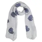 2019 hot selling products fashion custom Love -heart printing ladies scarf