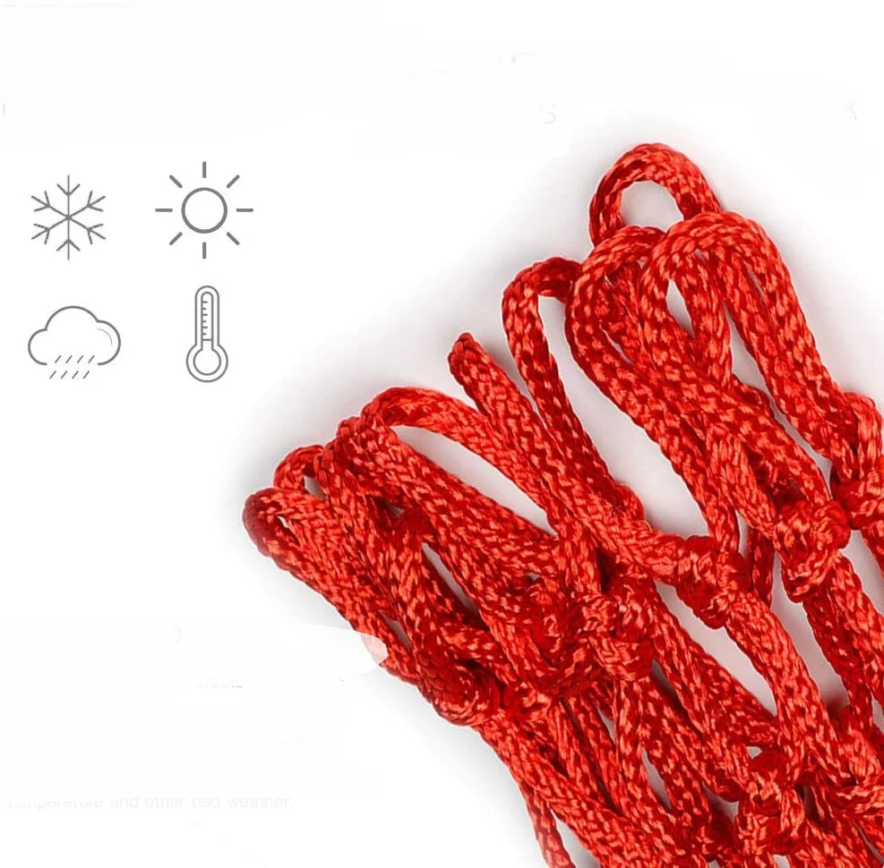 Professional basketball net standard size nylon polyester material netting free net bag, White/blur/red
Professional basketball net standard size nylon polyester material netting free net bag, White/blur/red