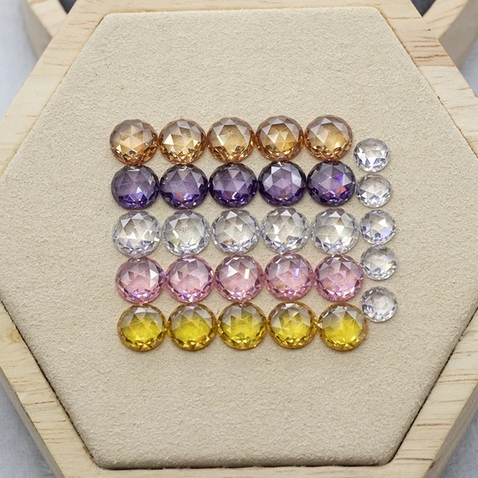 AAAAA Loose Gemstone Wholesale Price 8mm 10mm Rose Cut Cubic Zirconia Rough Color Round CZ Stone
AAAAA Loose Gemstone Wholesale Price 8mm 10mm Rose Cut Cubic Zirconia Rough Color Round CZ Stone