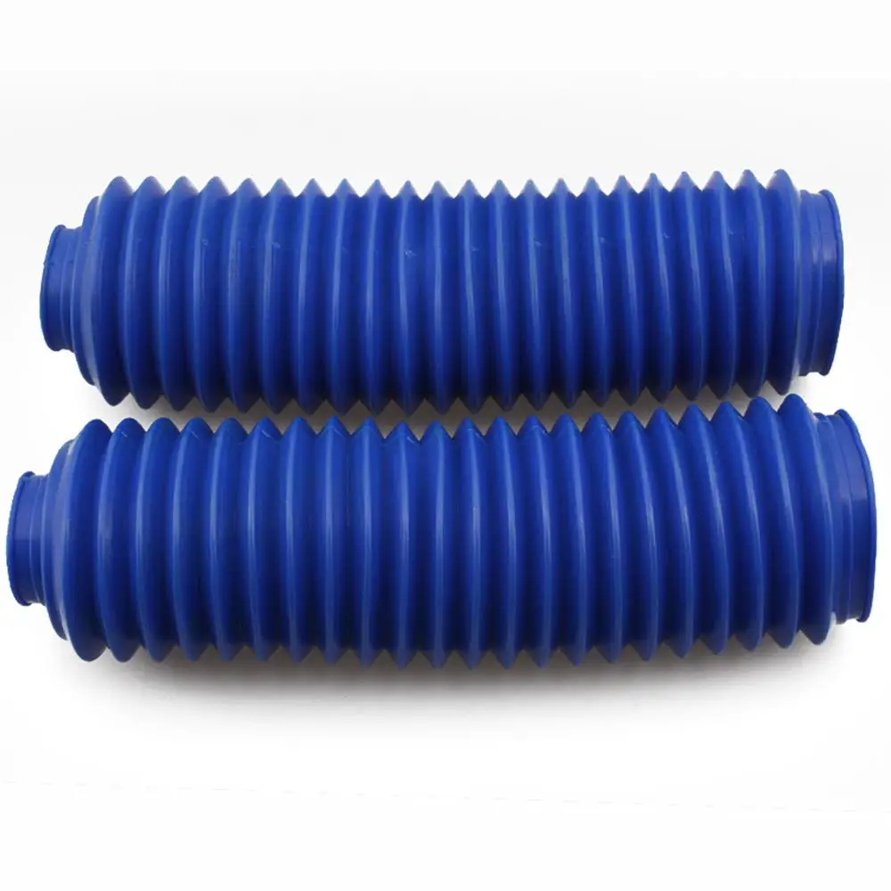 245mm Blue Rubber Shock Absorber Dust Cover Gaiters Boots For Motor Front Forks