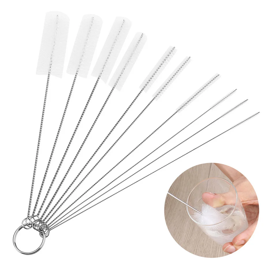 10Pcs Nylon Straw Brush Baby Bottle Brush Multifunctional Cleaning Brush Kitchen Accessories, As photo
10Pcs Nylon Straw Brush Baby Bottle Brush Multifunctional Cleaning Brush Kitchen Accessories, As photo
