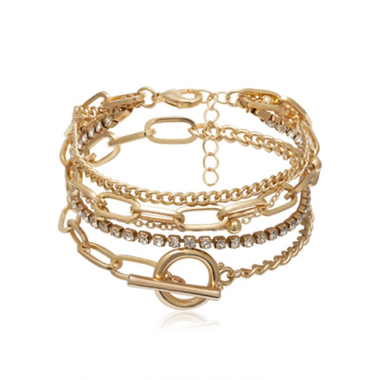 Fashion Inspiration Adjustable Multilayer Alloy Inlaid Zirconium Bracelet For Women Jewelry, As picture
Fashion Inspiration Adjustable Multilayer Alloy Inlaid Zirconium Bracelet For Women Jewelry, As picture