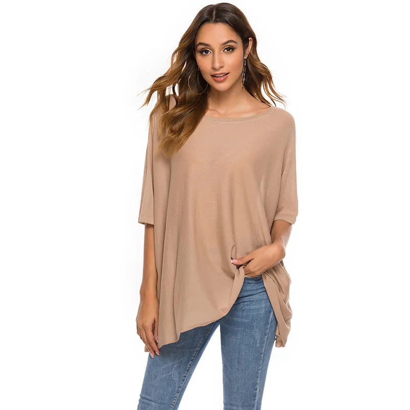 Wholesale Summer Ladies Short Sleeve Solid Knitwear Breathable Crew Neck Women Knitted Sweater, Customized color
Wholesale Summer Ladies Short Sleeve Solid Knitwear Breathable Crew Neck Women Knitted Sweater, Customized color