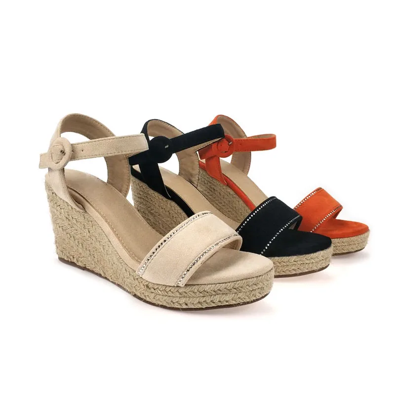 edge summer fashion wild open toe buckle thick bottom women sandals female Casual Comfort Jute Wedge Sandals, Customized color
edge summer fashion wild open toe buckle thick bottom women sandals female Casual Comfort Jute Wedge Sandals, Customized color
