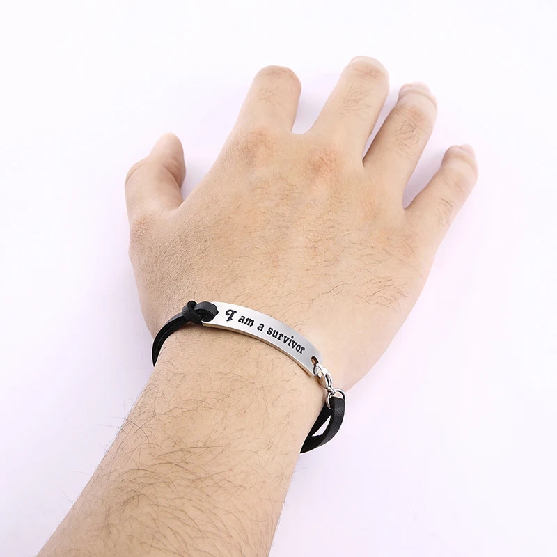 Unisex Personalized Stainless Steel With Custom Design Mens Top Layer Real Leather Rope Bracelets
Unisex Personalized Stainless Steel With Custom Design Mens Top Layer Real Leather Rope Bracelets