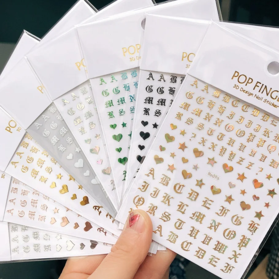 Paso Sico Popular Vintage English Letter Shiny Heart Manicure Accessories DIY Nail Art Sticker for Nails Decal
Paso Sico Popular Vintage English Letter Shiny Heart Manicure Accessories DIY Nail Art Sticker for Nails Decal