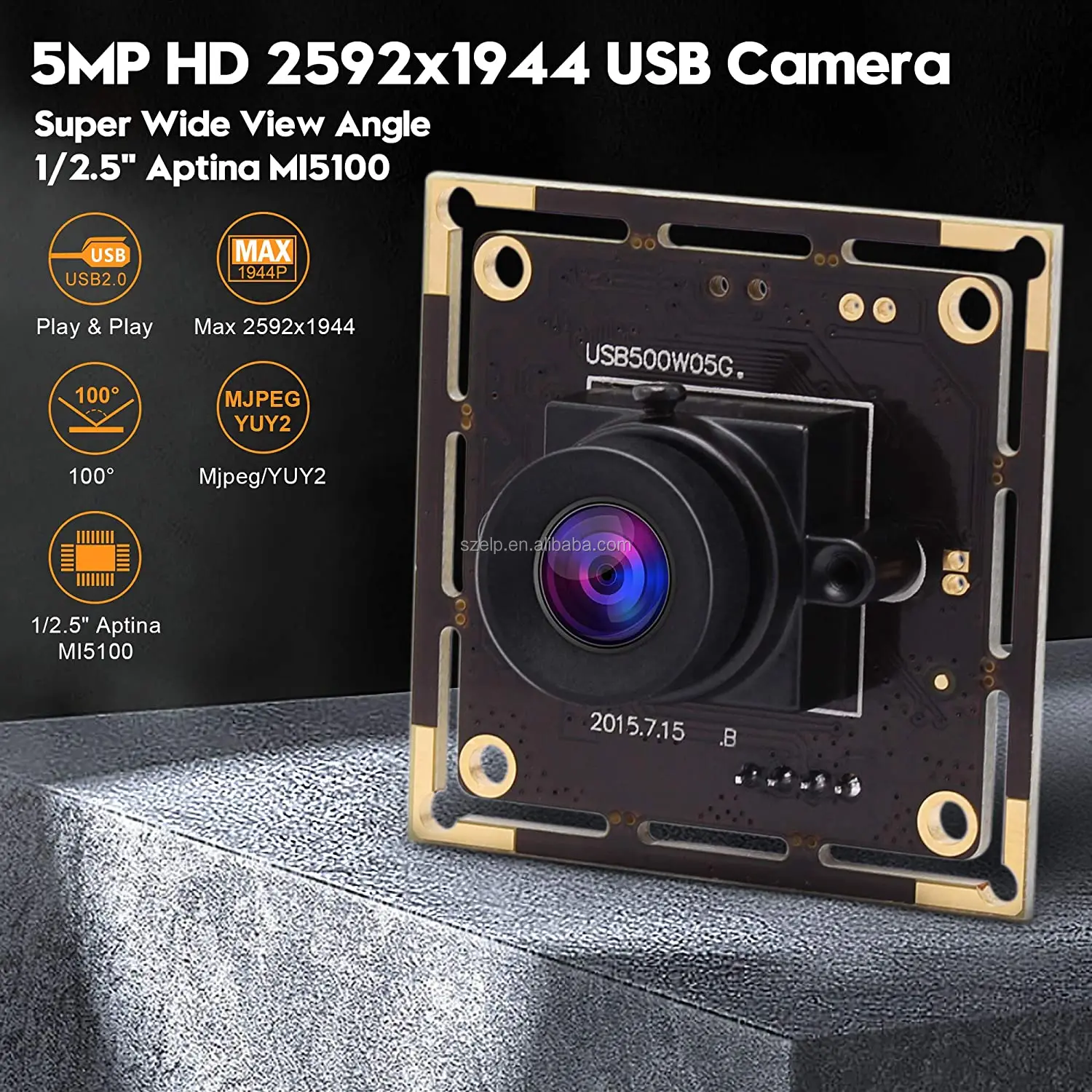 Elp Oem 5 Megapixel Aptina Mi5100 Cmos 센서 다운로드하세요 안드로이드 5mp 카메라 모듈