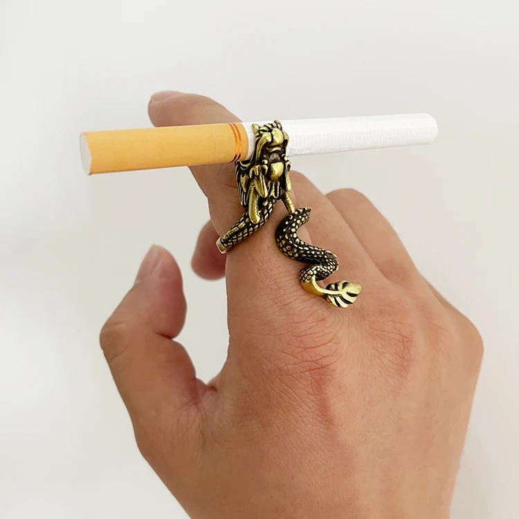 brass burnish gold plated dragon shaped retro Cigarette smoking pipes adjustable holder rings for men, 18k gold plated
brass burnish gold plated dragon shaped retro Cigarette smoking pipes adjustable holder rings for men, 18k gold plated