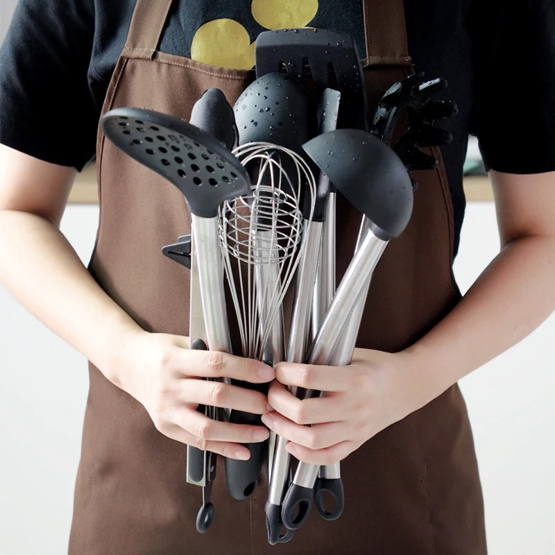 Wholesale Red or Black Kitchen Cooking Ware Stainless Steel and Silicone Utensil Set, Black or red silicone utensil set
Wholesale Red or Black Kitchen Cooking Ware Stainless Steel and Silicone Utensil Set, Black or red silicone utensil set