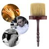 Soft Neck Brush Face Duster Brushes Hair Brush Hairdresser Salon Wooden Handle Cosmetic Tools Styling Accessories Black Fiber