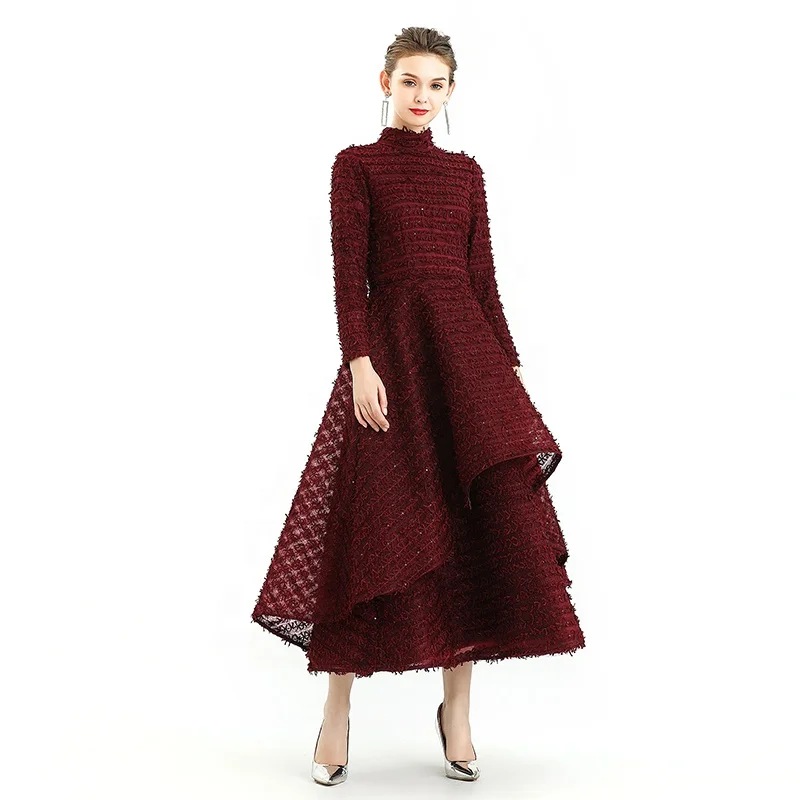 D120 Spring Fall Winter kids child evening dress red irregular embroidery elegant cut prom gowns girls' dresses
D120 Spring Fall Winter kids child evening dress red irregular embroidery elegant cut prom gowns girls' dresses