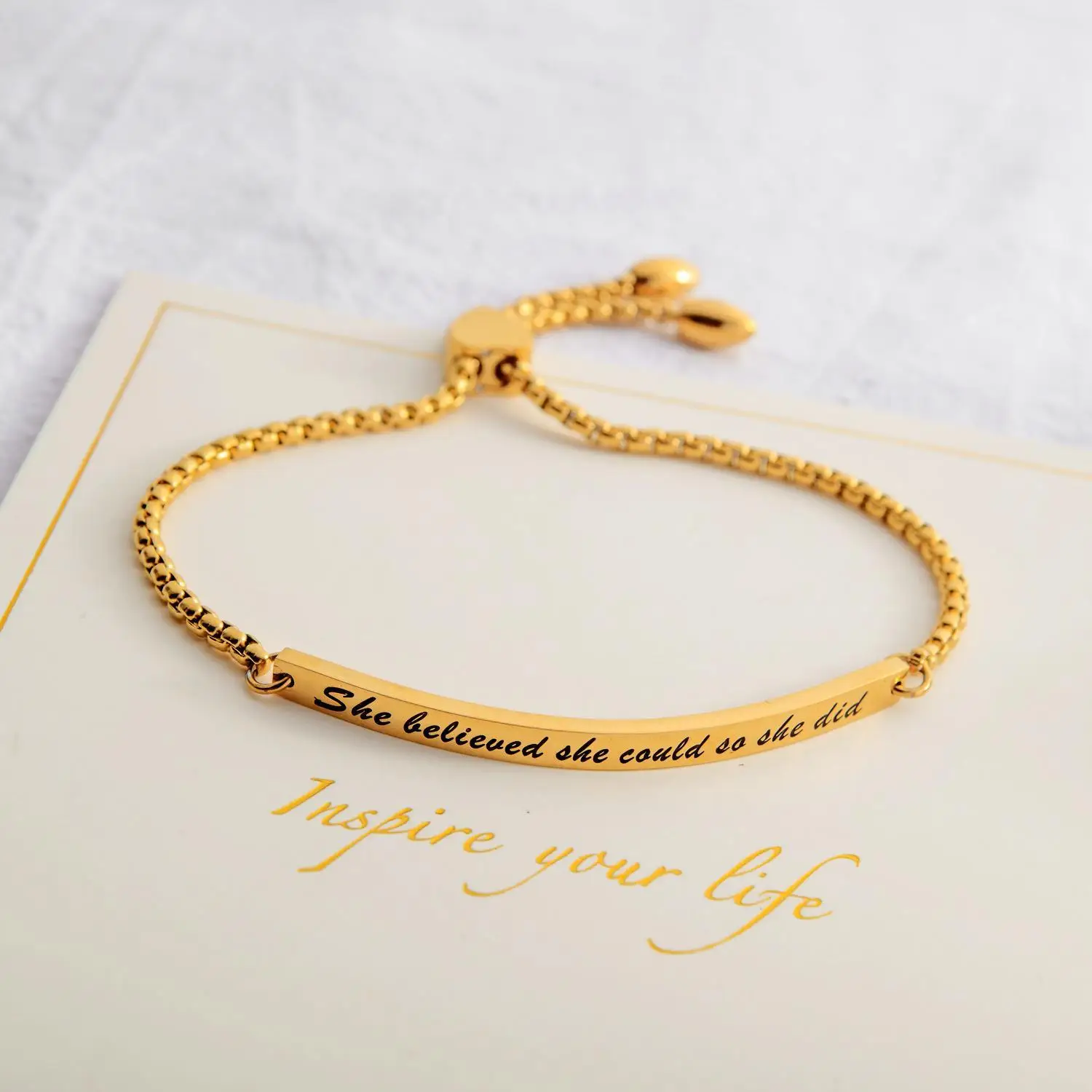 New adjustable bead wrist jewelry simple and fresh forest girlfriends bracelet personalized lettering bracelet, Gold color
New adjustable bead wrist jewelry simple and fresh forest girlfriends bracelet personalized lettering bracelet, Gold color