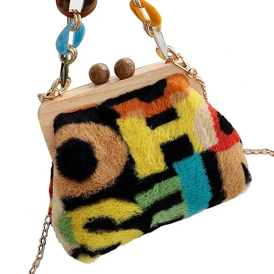 High quality fashion women flower color handbag features fur matching classical modern stylish chains crossbody evening bag
High quality fashion women flower color handbag features fur matching classical modern stylish chains crossbody evening bag