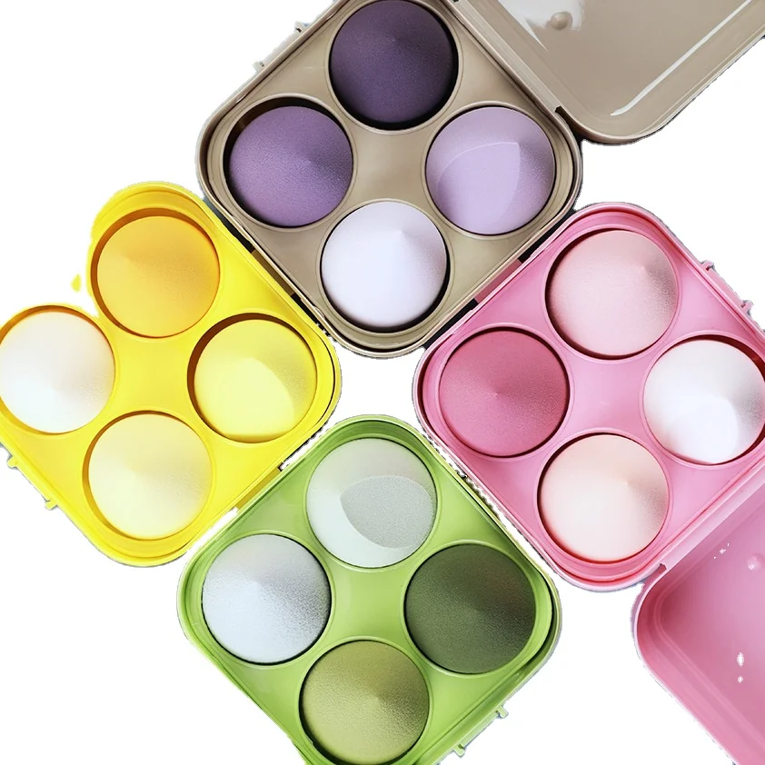 Myoung dropshipping cute soft 4 pack egg box latex free custom Makeup Sponge Dry and Wet Dual-use beauty sponge blender, Multicolor optional
Myoung dropshipping cute soft 4 pack egg box latex free custom Makeup Sponge Dry and Wet Dual-use beauty sponge blender, Multicolor optional