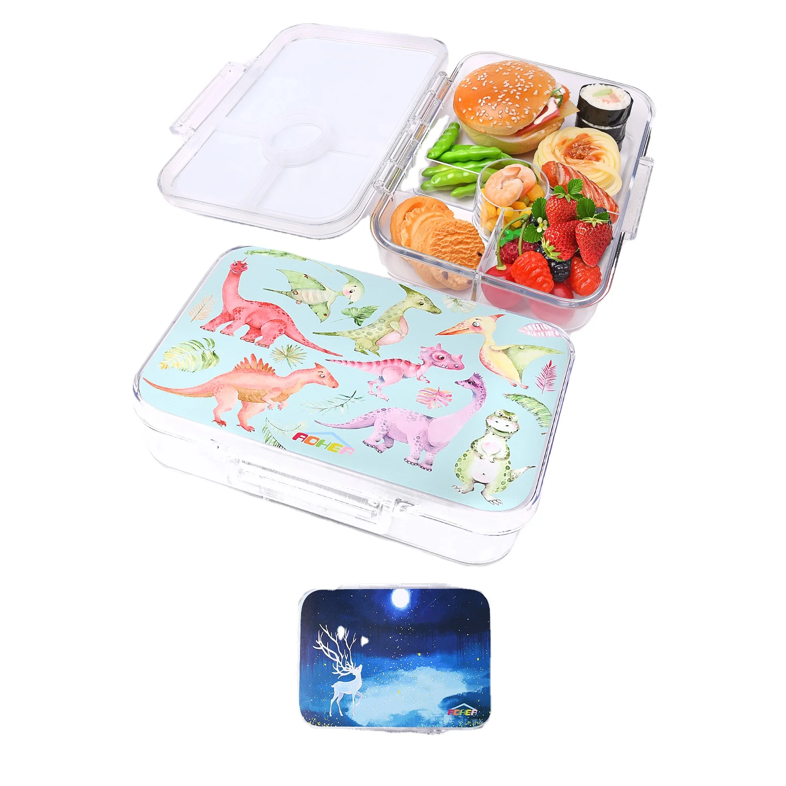 Best selling popular food grade transparent Tritan plastic bento lunch box with 4 compartment, Customized color acceptable
Best selling popular food grade transparent Tritan plastic bento lunch box with 4 compartment, Customized color acceptable