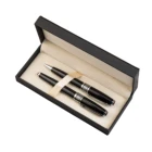 Luxury Pen Customized Logo Promotional Pen With Leather Box Case Advertising Pen Gift Set