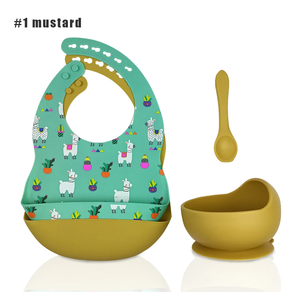 BPA Free Baby Silicone Tableware Waterproof Bib Solid Color Sucker Bowl Spoon Bib For Children, Customized color
BPA Free Baby Silicone Tableware Waterproof Bib Solid Color Sucker Bowl Spoon Bib For Children, Customized color