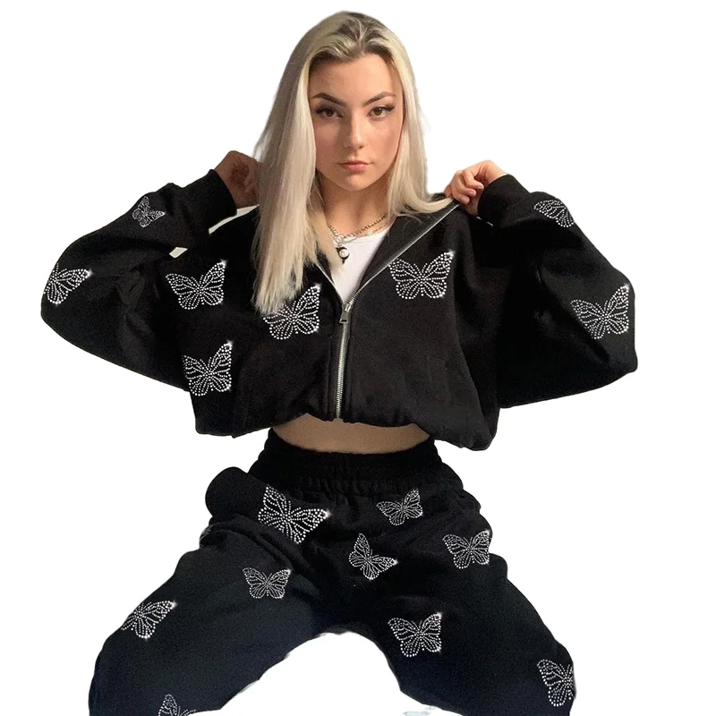 2021 Hot Selling fall set iron diamond print long sleeve sweatpants jogger set women sweatshirt suit full zip up hoodie set
2021 Hot Selling fall set iron diamond print long sleeve sweatpants jogger set women sweatshirt suit full zip up hoodie set