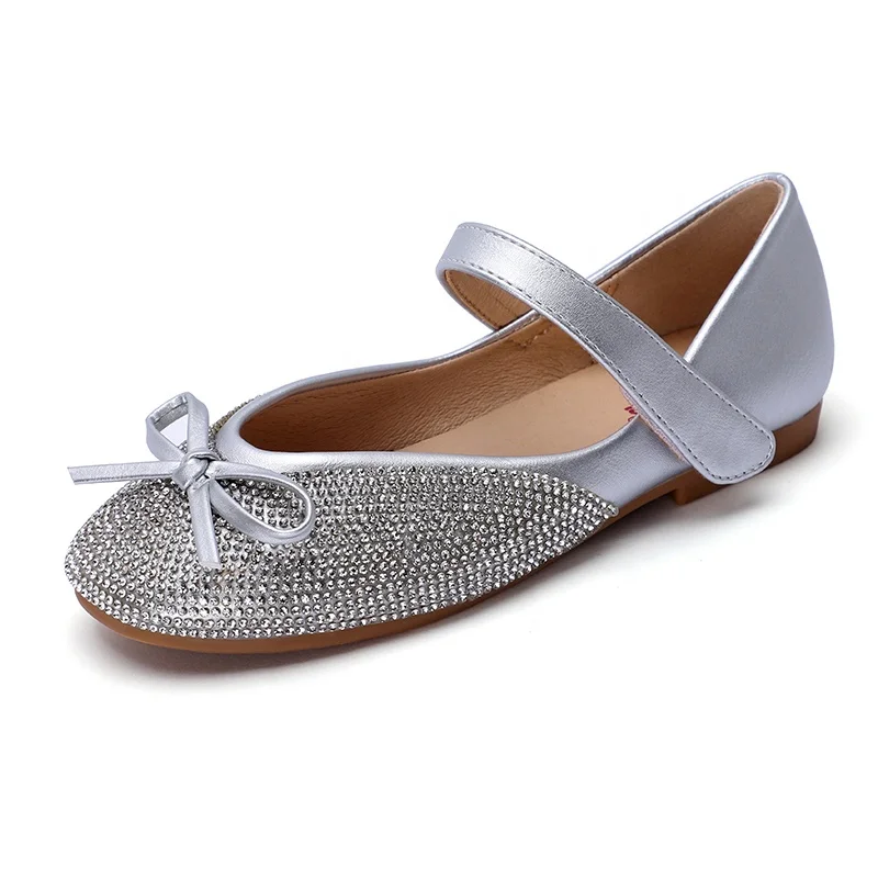 High Quality Crystal Sequins Cute Soft Sole Bow Princess Dress Children Shoes For Girl, Silver
High Quality Crystal Sequins Cute Soft Sole Bow Princess Dress Children Shoes For Girl, Silver