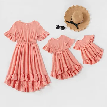 Ruffle Short Sleeve Mother and Children maxi Dresses Holiday Beach Cotton Family mom and daughter clothes
Ruffle Short Sleeve Mother and Children maxi Dresses Holiday Beach Cotton Family mom and daughter clothes