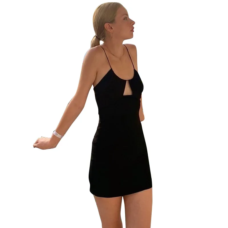 Summer open back sexy dress sleeveless cut out mini skirt black suspender casual dress chic bodycon women's Prom Dress
Summer open back sexy dress sleeveless cut out mini skirt black suspender casual dress chic bodycon women's Prom Dress