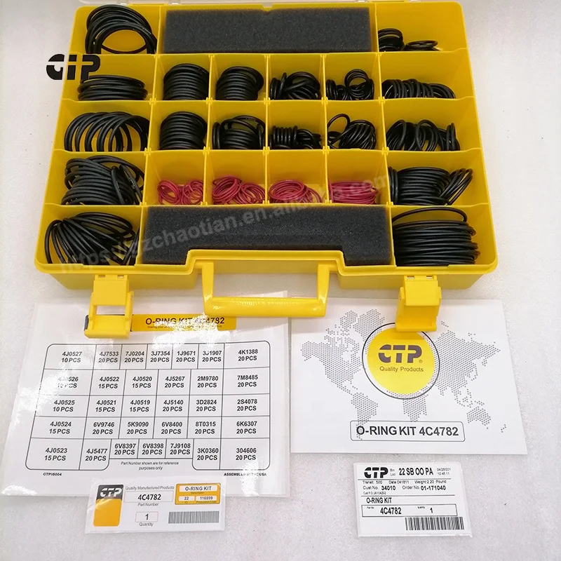High Quality Excavator O-Ring Kit 4C8253 O Ring Silicone Seals Box All Models CAT Machinery O-ring Kit for Sale
High Quality Excavator O-Ring Kit 4C8253 O Ring Silicone Seals Box All Models CAT Machinery O-ring Kit for Sale