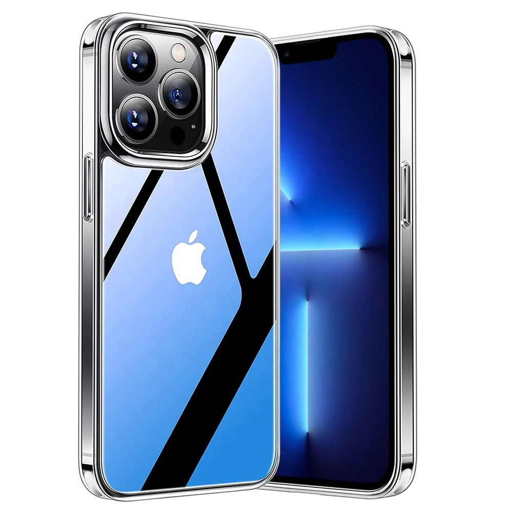For iPhone 13 Tempered Glass Case Crystal Clear, Transparent Shockproof Protective Phone Cases for iPhone 13 12 11 Pro XS Max XR 
For iPhone 13 Tempered Glass Case Crystal Clear, Transparent Shockproof Protective Phone Cases for iPhone 13 12 11 Pro XS Max XR