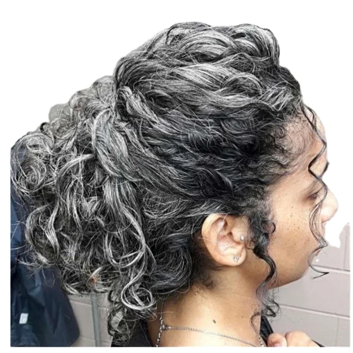 100% real hair gray puff afro ponytail hair extension clip in kinky curly drawstring ponytails grey hair extension 120g100g
100% real hair gray puff afro ponytail hair extension clip in kinky curly drawstring ponytails grey hair extension 120g100g